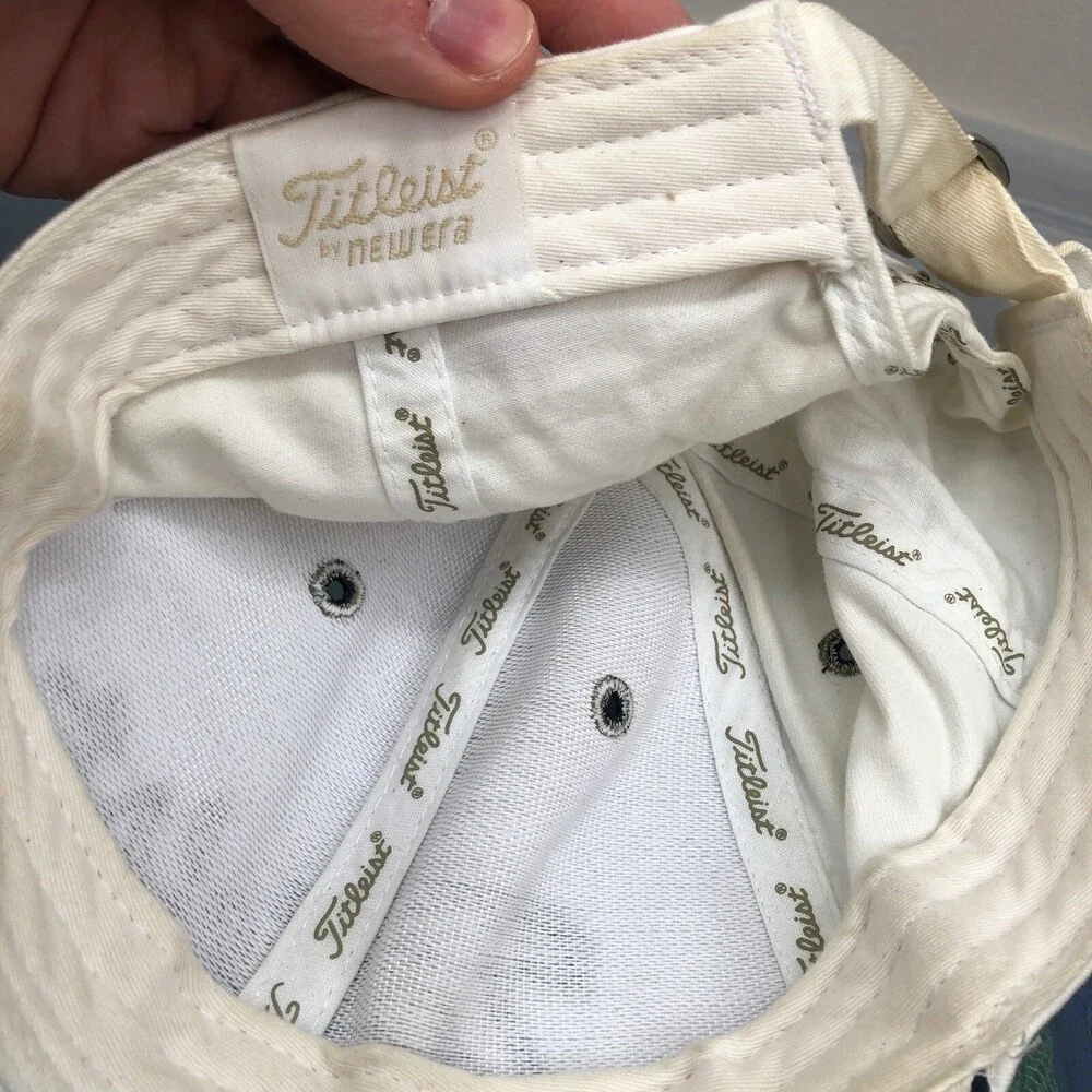 Titleist Hat White Adjustable Strap Cap Golf Course Golfing Club‎ Men's Women's